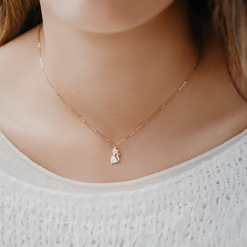 Náhrdelník s diamantem Cat