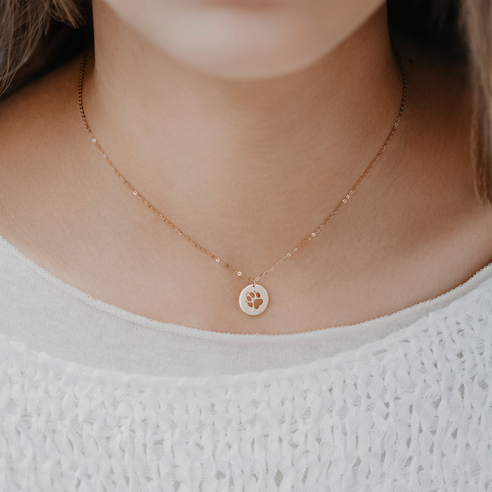 Náhrdelník s diamantem Dog Paw