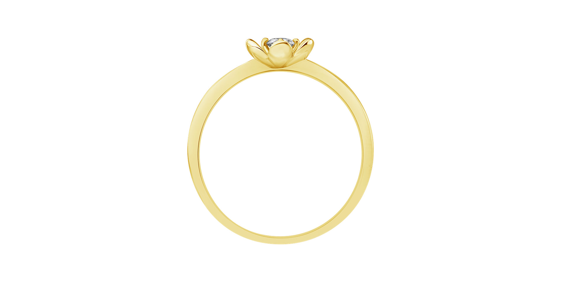 Prsten s diamantem Shiny Blossom