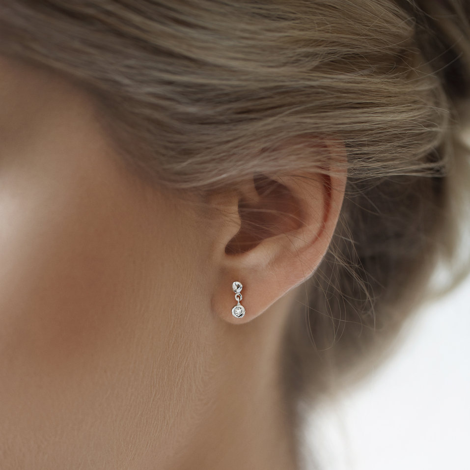 Náušnice s diamantem Amazing Heaven