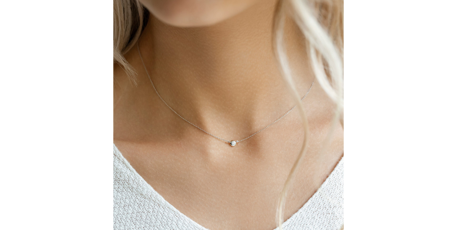 Náhrdelník s diamantem Sparkling Drop