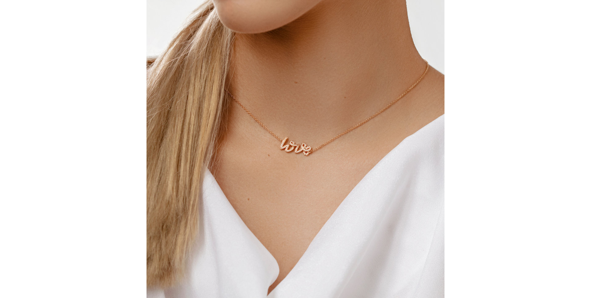 Náhrdelník s diamanty Diamond Love