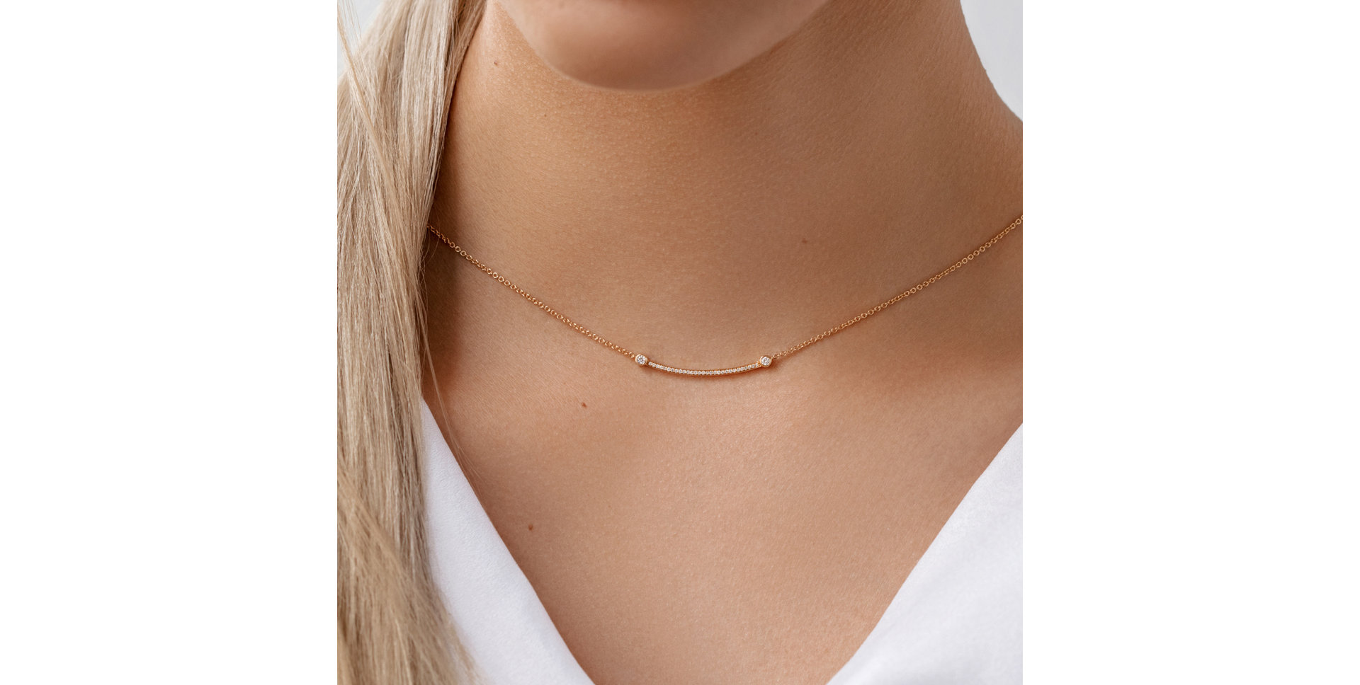 Náhrdelník s diamanty Diamond Line