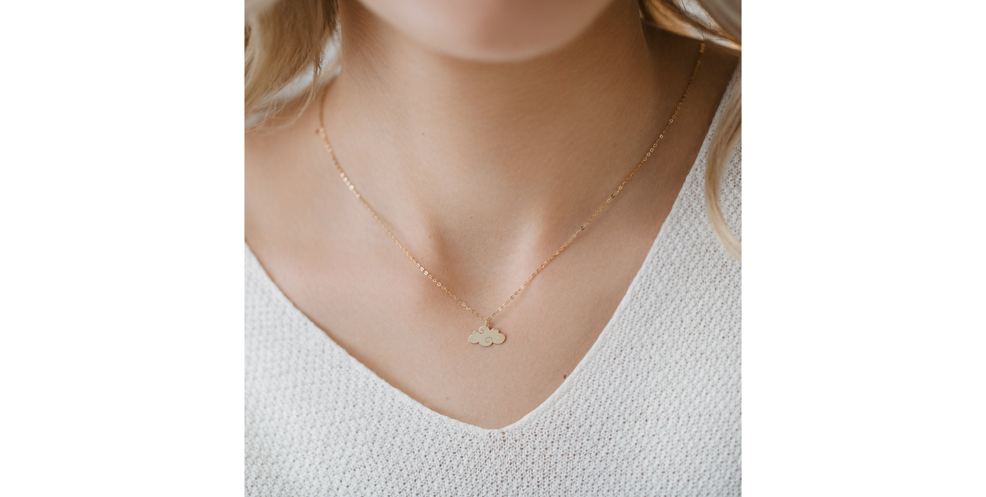 Náhrdelník s diamantem Cloud