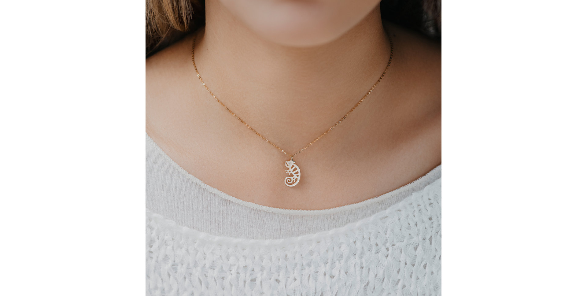 Náhrdelník s diamantem Chameleon