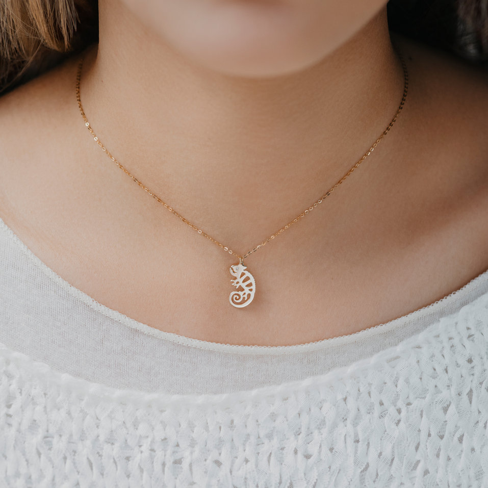 Náhrdelník s diamantem Chameleon