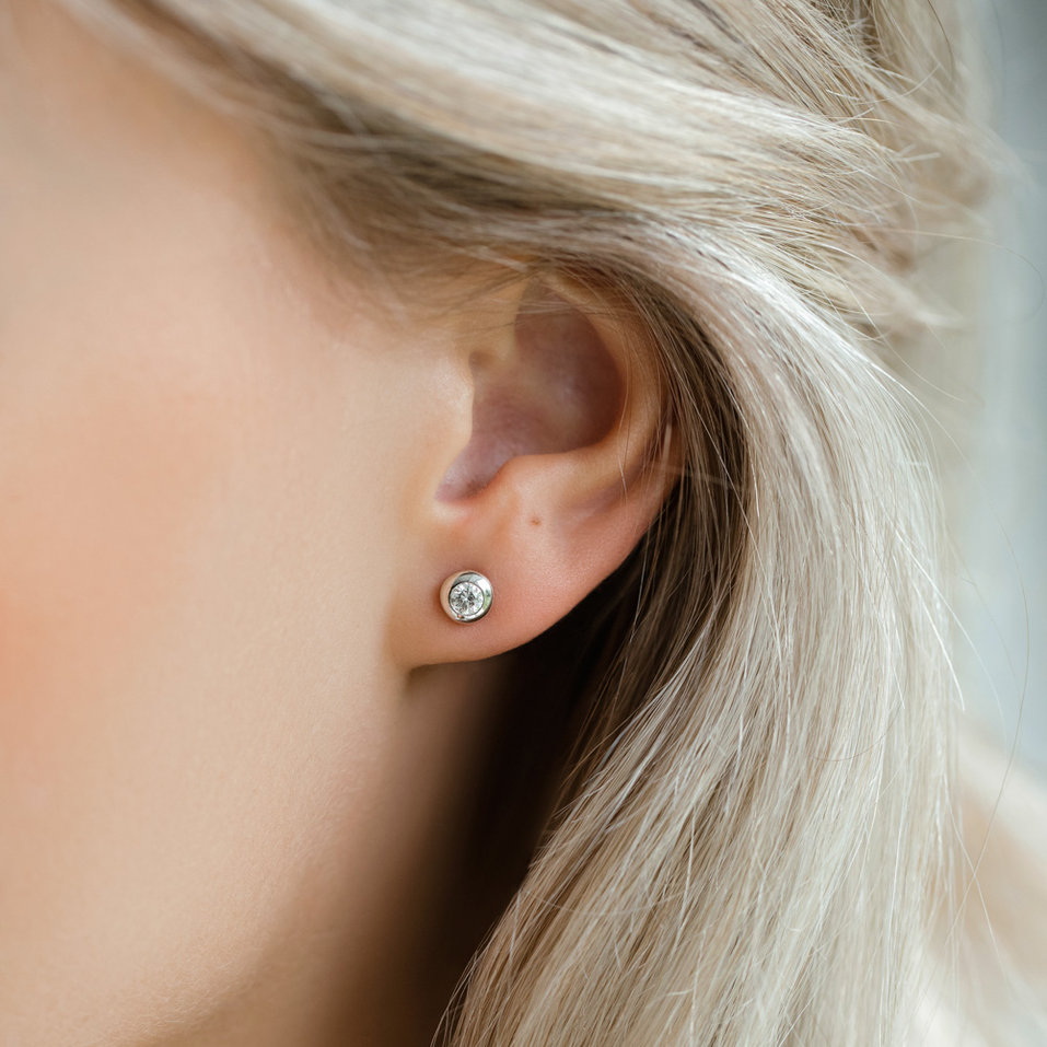 Náušnice s diamantem Sparkling Drops