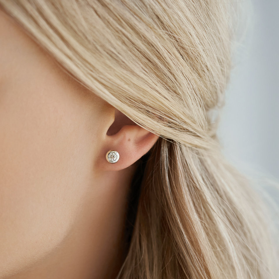 Náušnice s diamantem Sparkling Dots