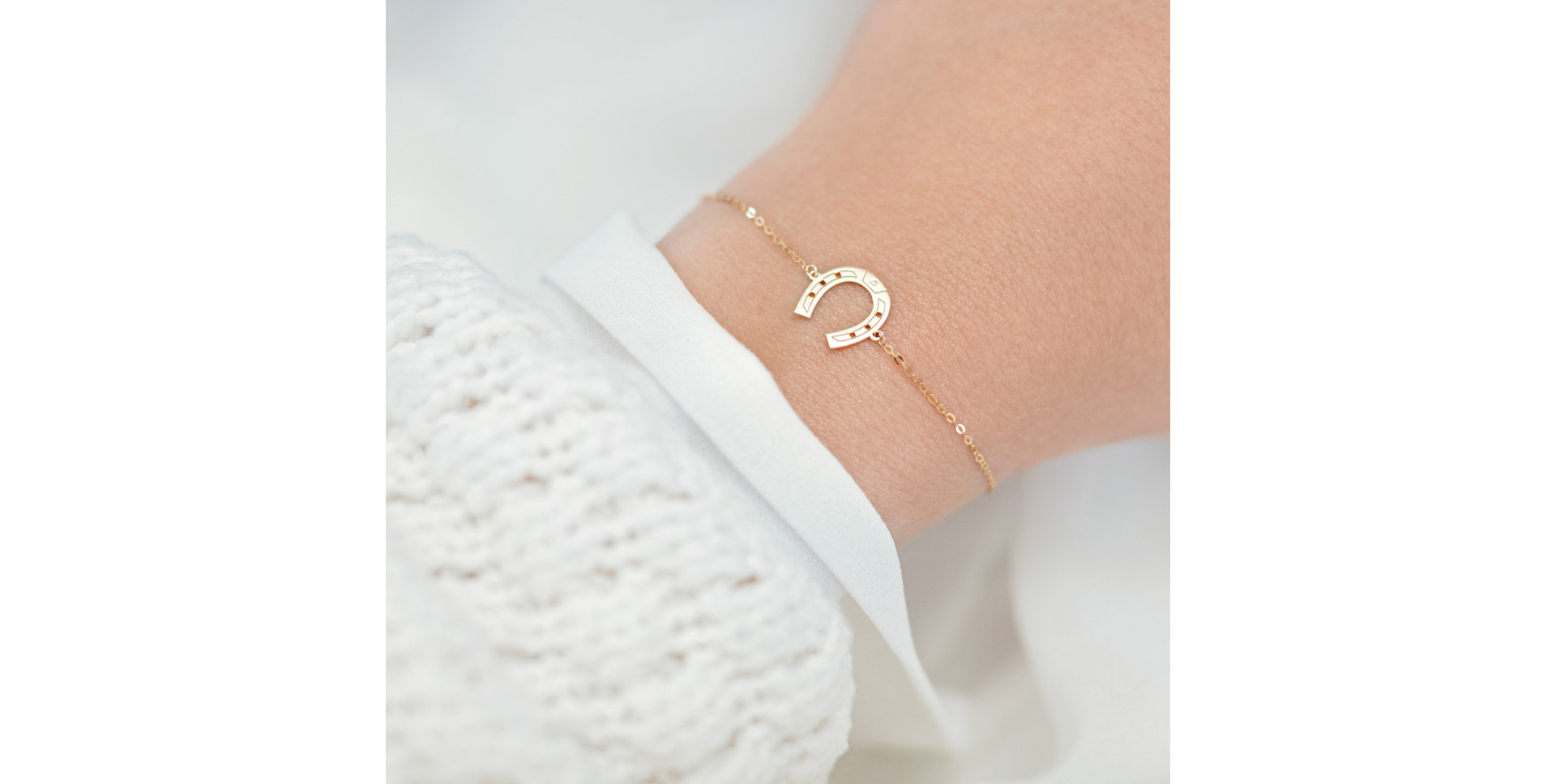 Náramek s diamantem Horseshoe