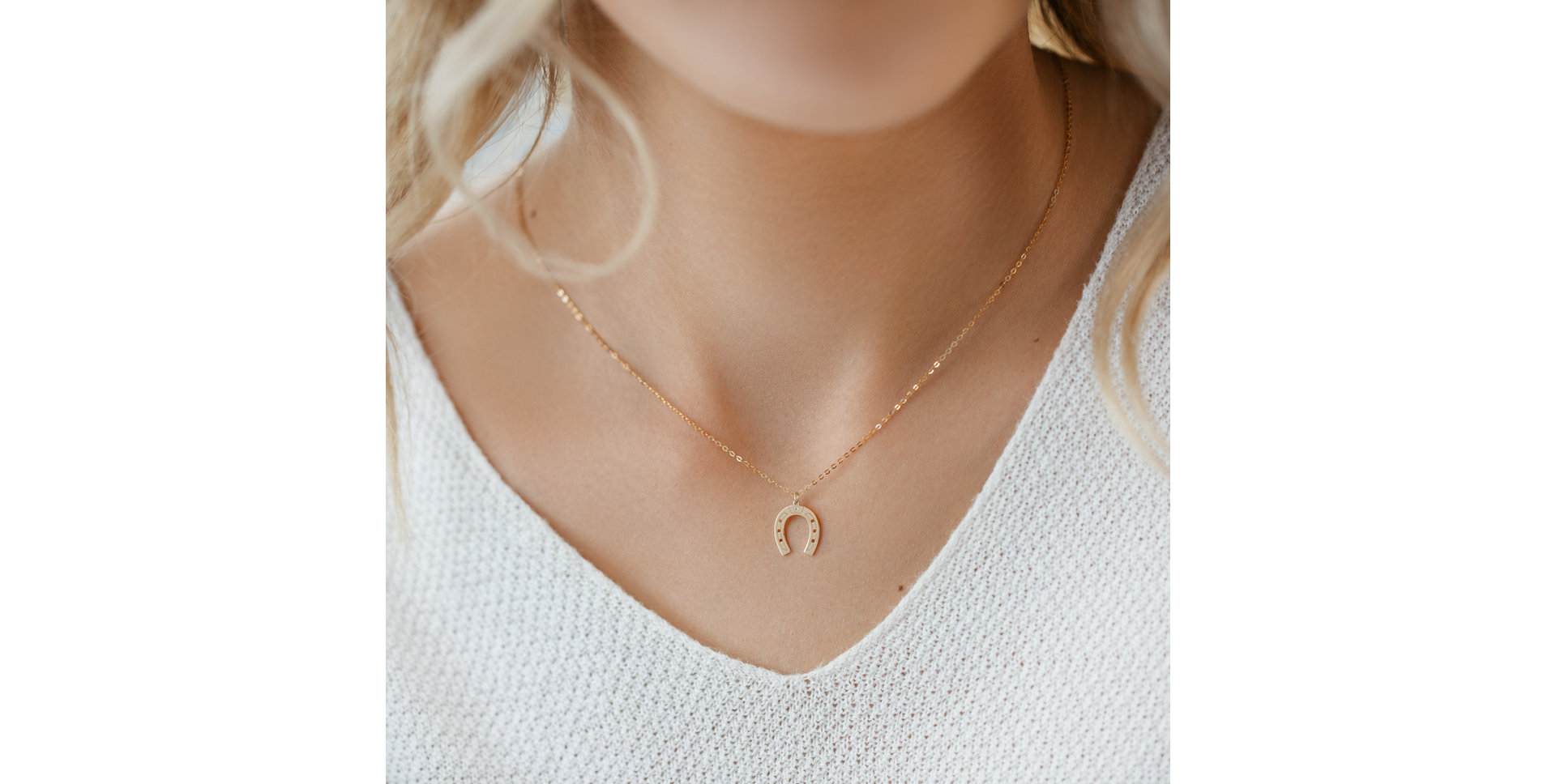 Náhrdelník s diamantem Horseshoe