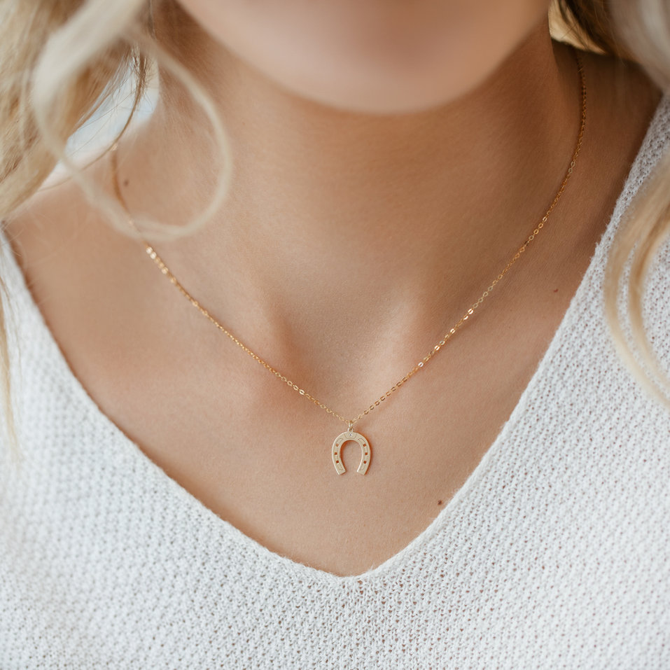 Náhrdelník s diamantem Horseshoe