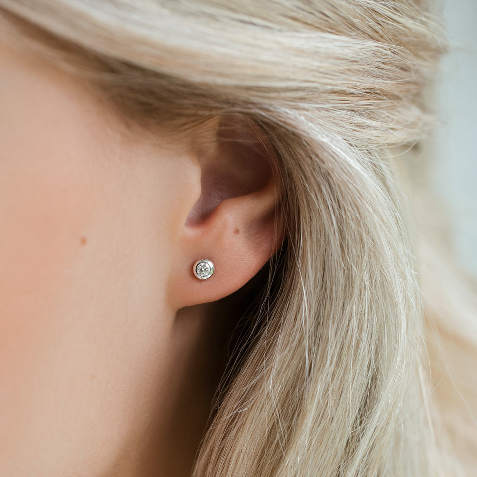 Náušnice s diamantem Sparkling Drops