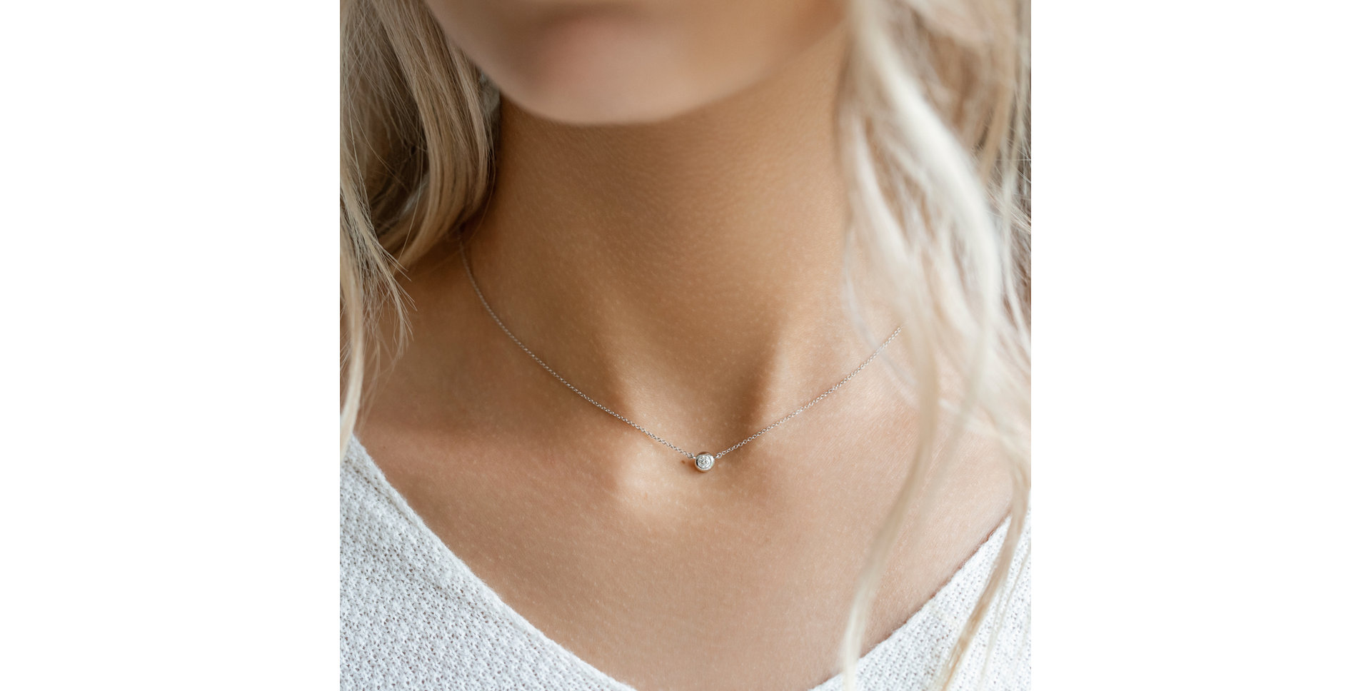 Náhrdelník s diamantem Sparkling Drop