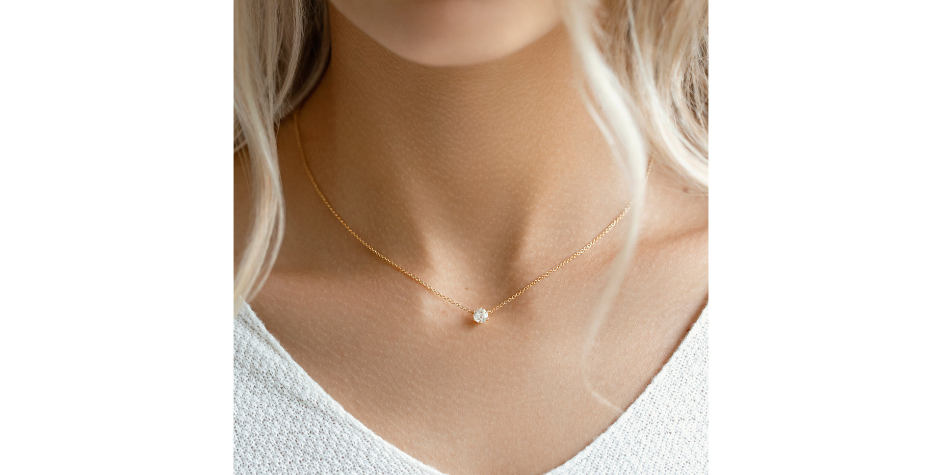 Náhrdelník s diamantem Essential Drop