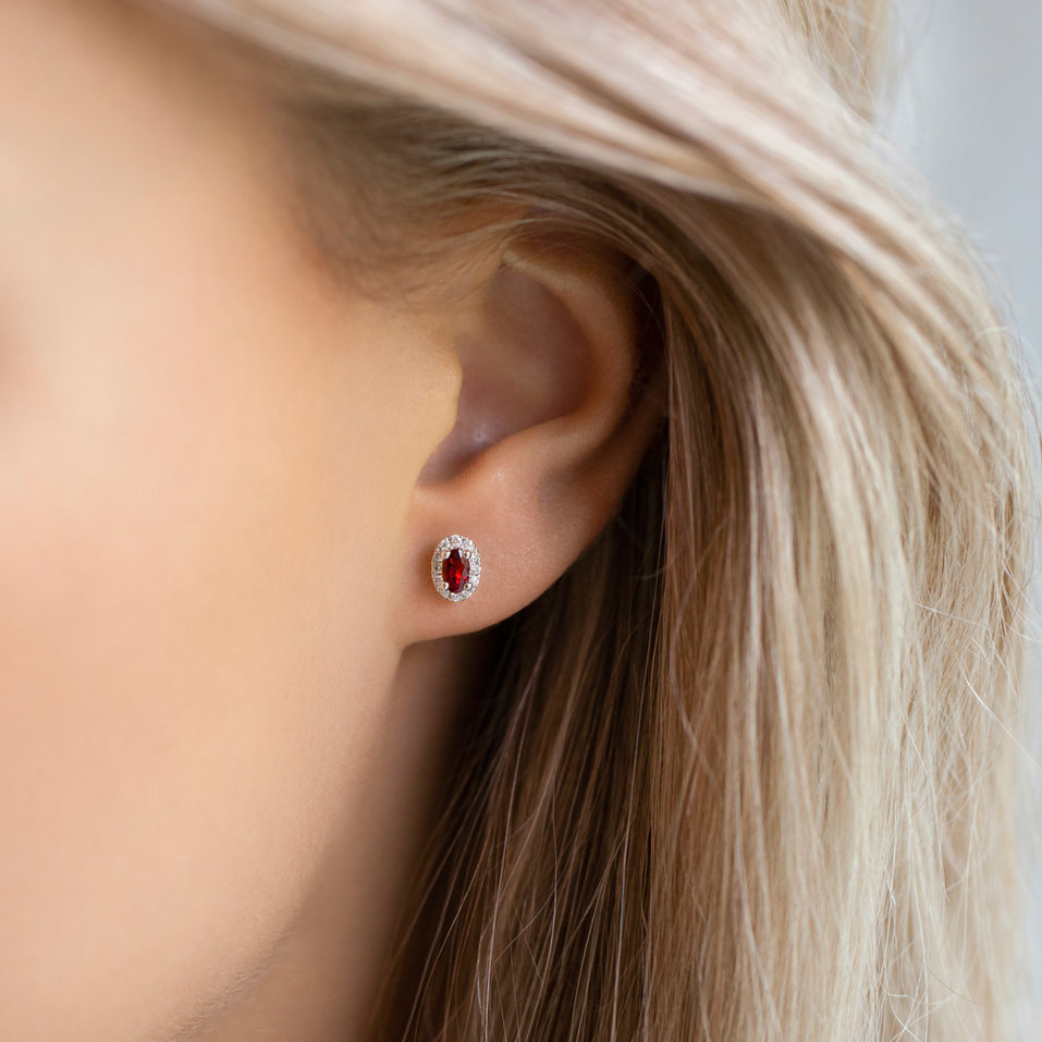 Náušnice s safírem a diamanty Imperial Allegory