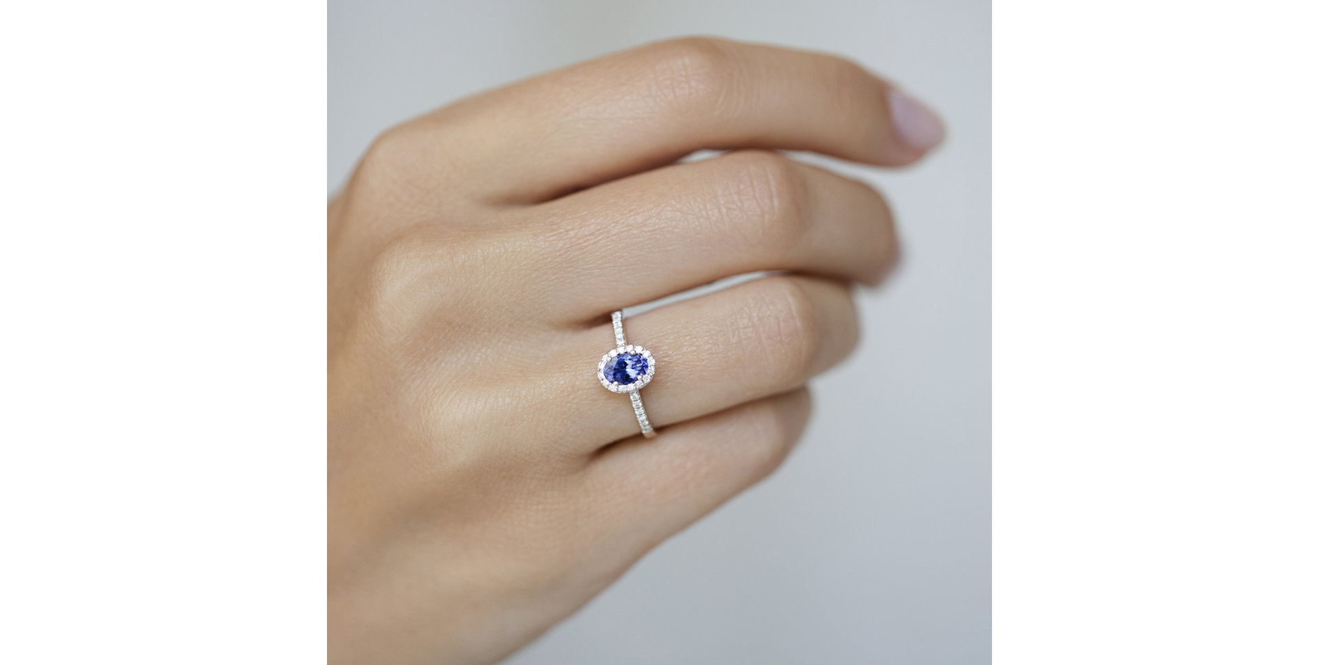 Prsten s diamanty a tanzanitem Princess