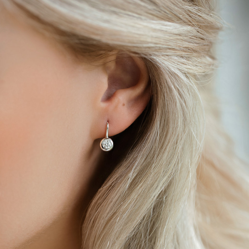 Náušnice s diamantem Sparkling Drops