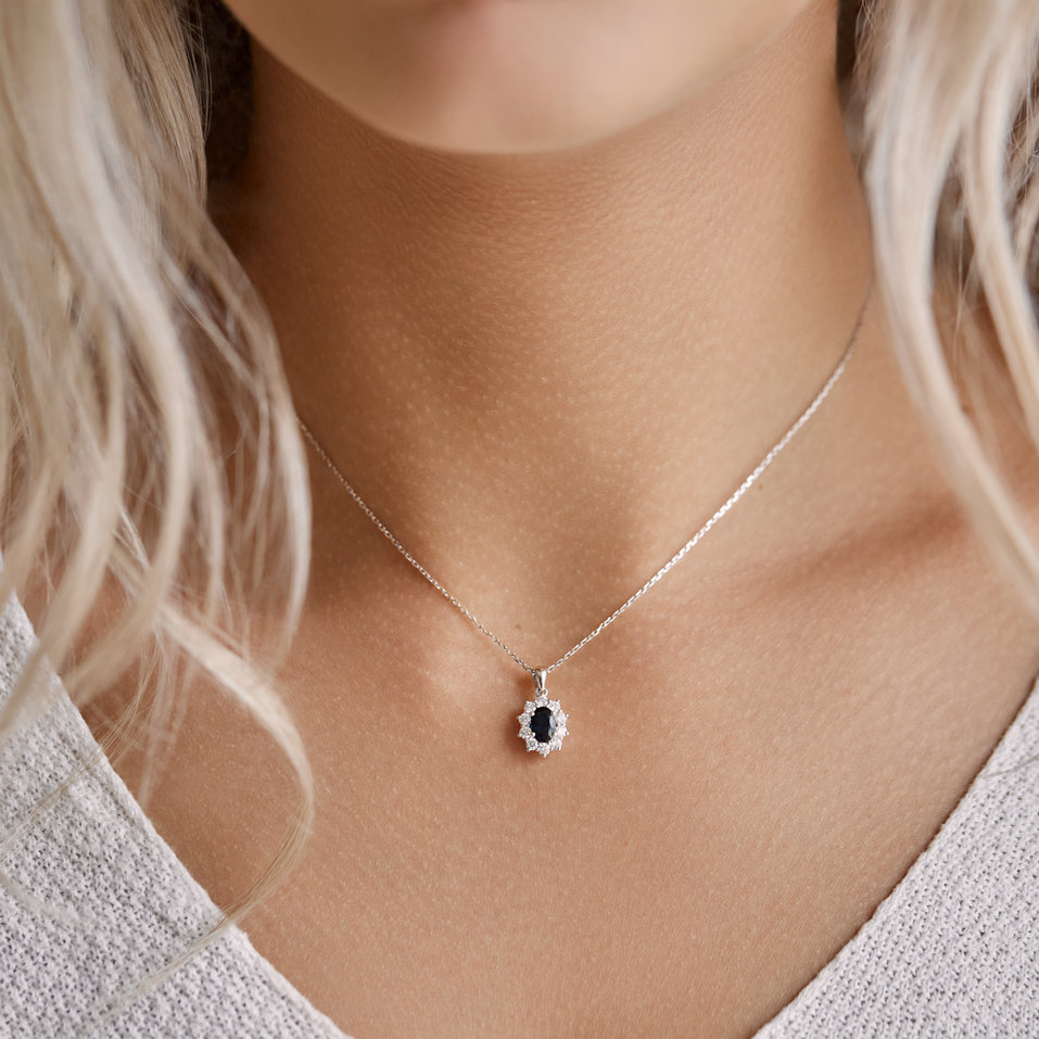 Přívěsek s rubínem a diamanty Princess