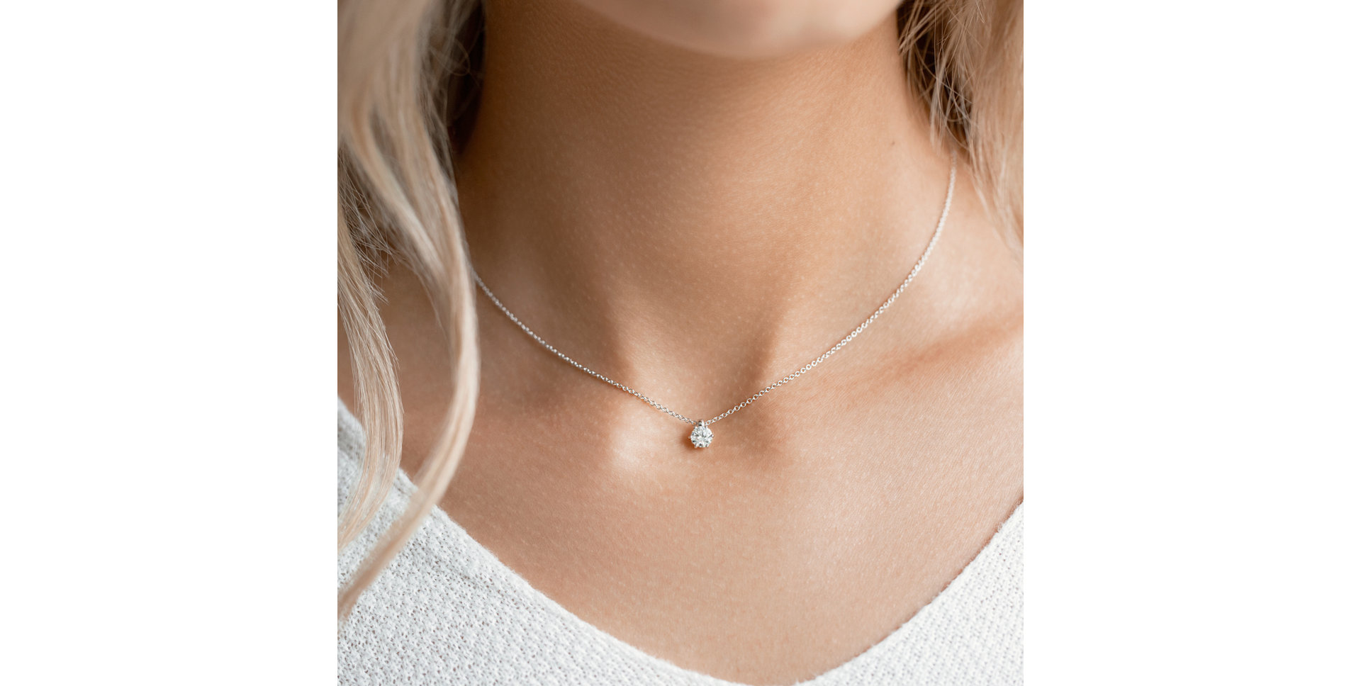 Náhrdelník s diamantem Eternal Drop