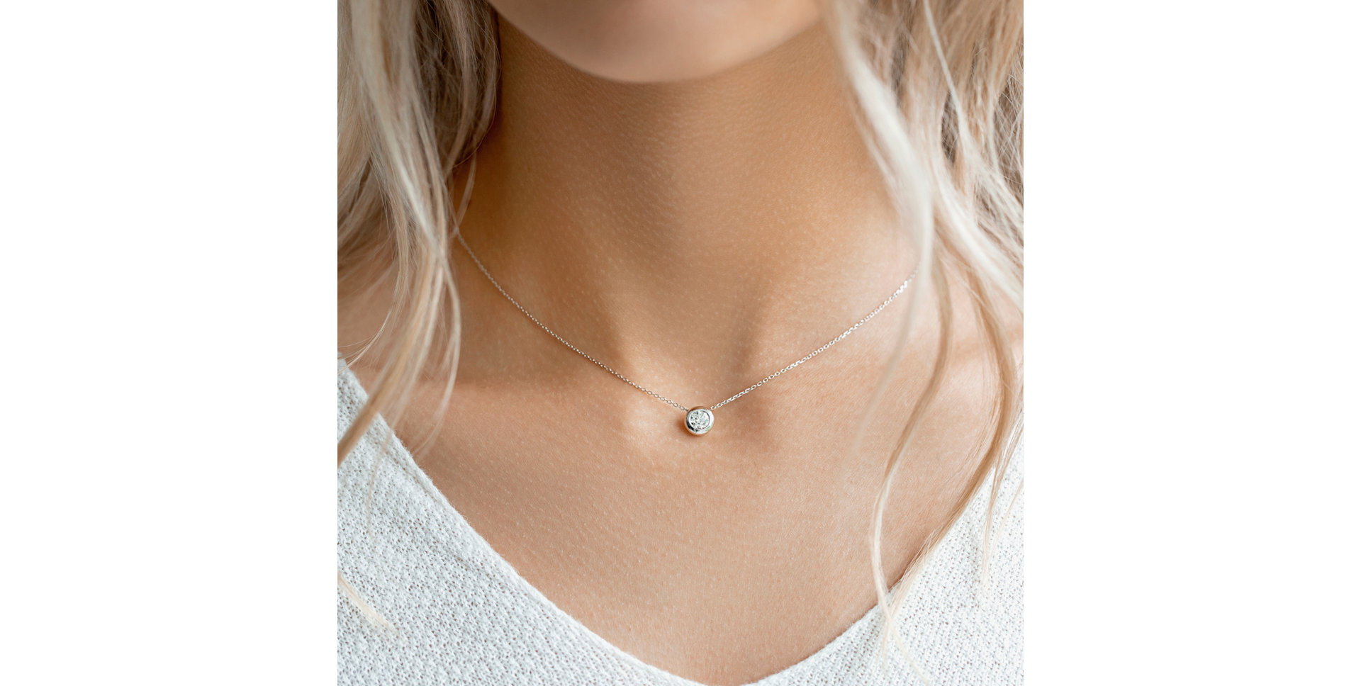 Náhrdelník s diamantem Sparkling Dots