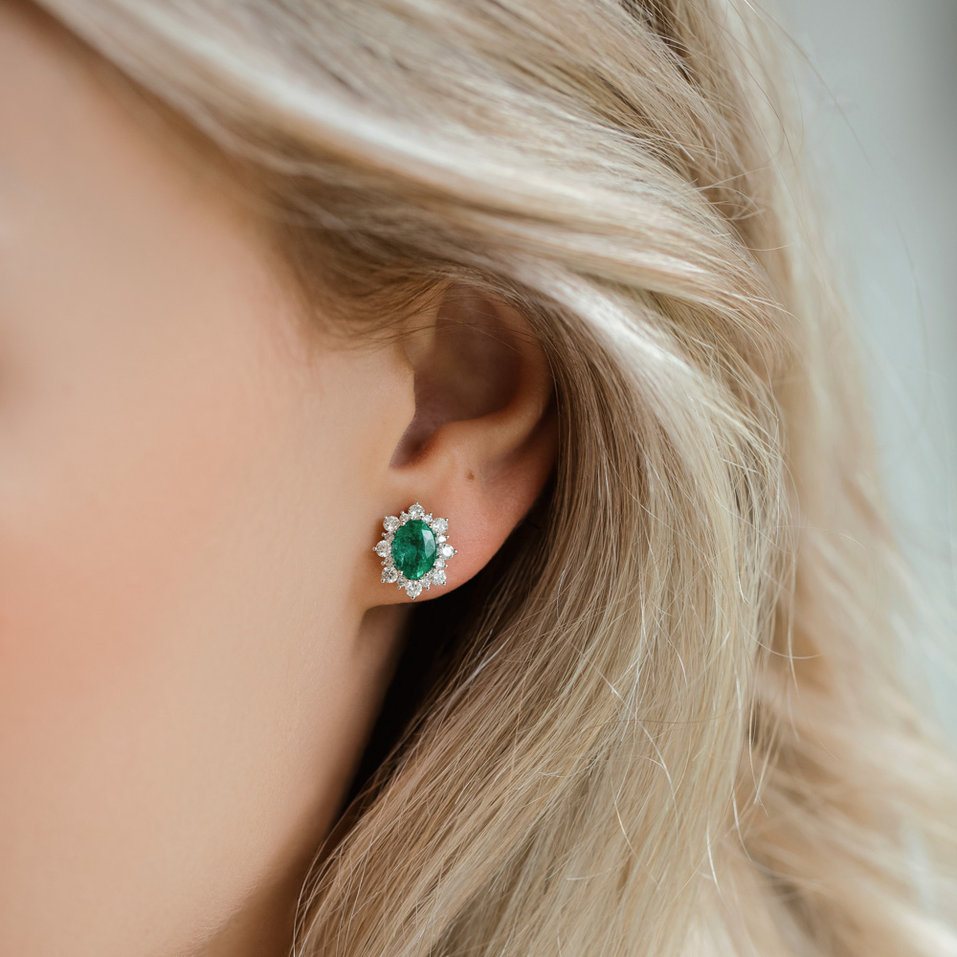 Náušnice s rubínem a diamanty Mary Magdalene