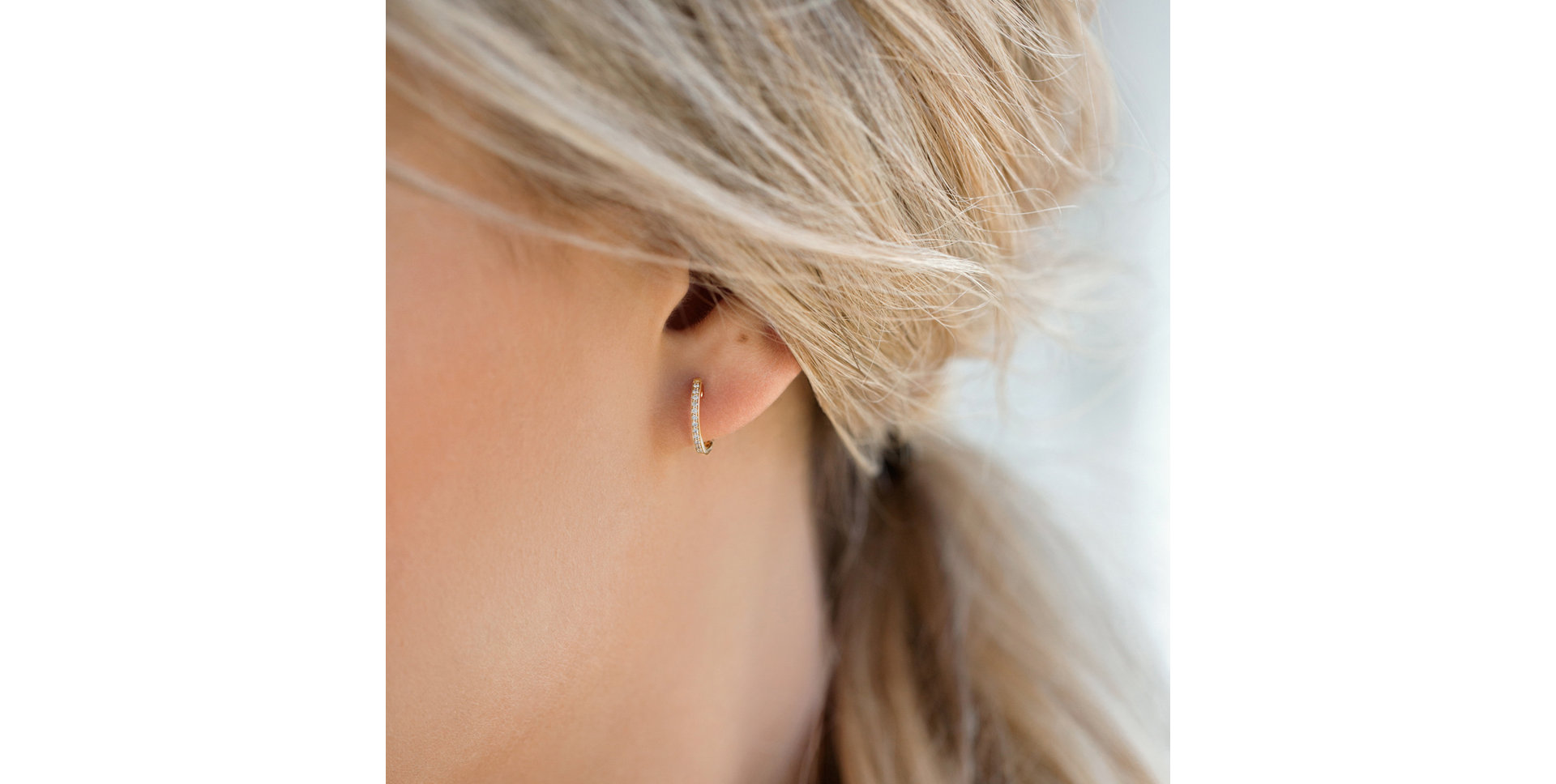 Náušnice s diamanty Magical Loop