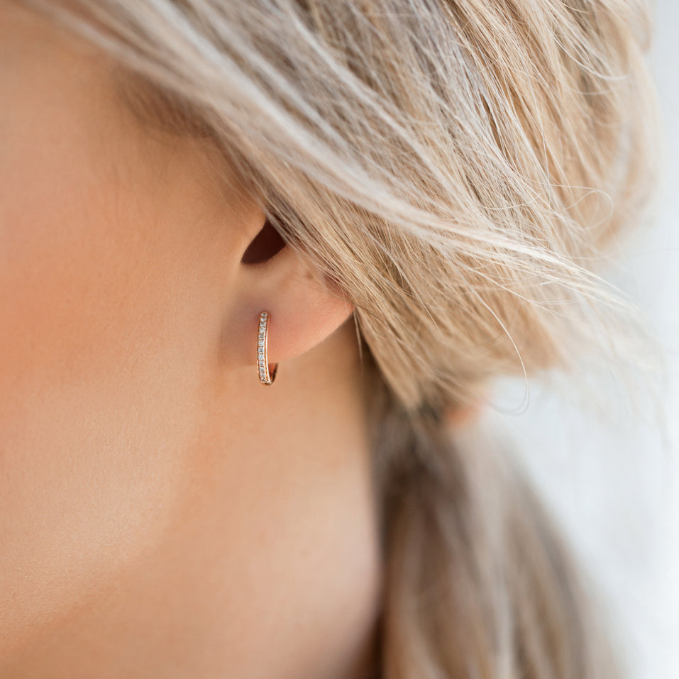 Náušnice s diamanty Shiny Moon