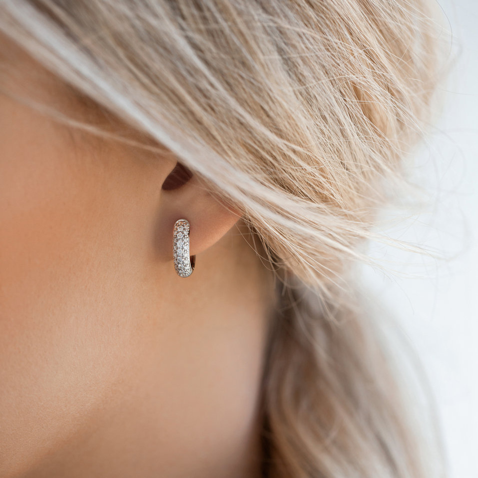 Náušnice s diamanty Shiny Poem