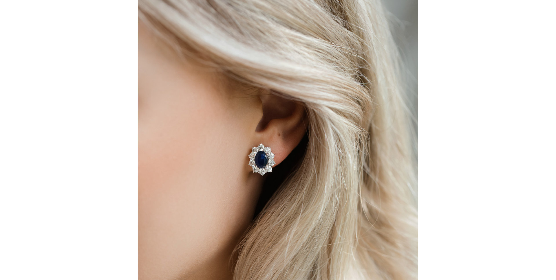 Náušnice s diamanty a smaragdem Princess