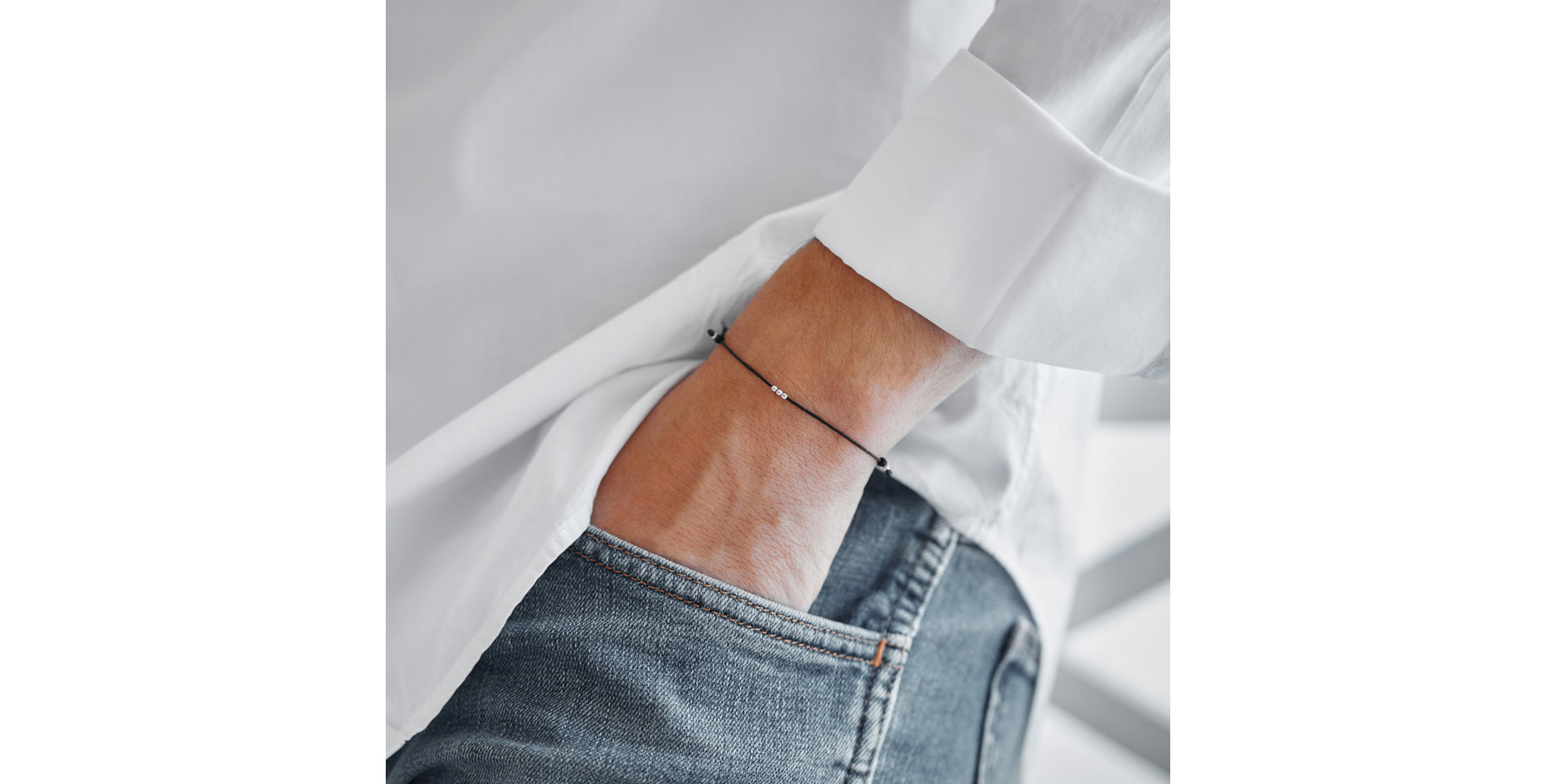 Pánský náramek se šňůrkou Shamballa