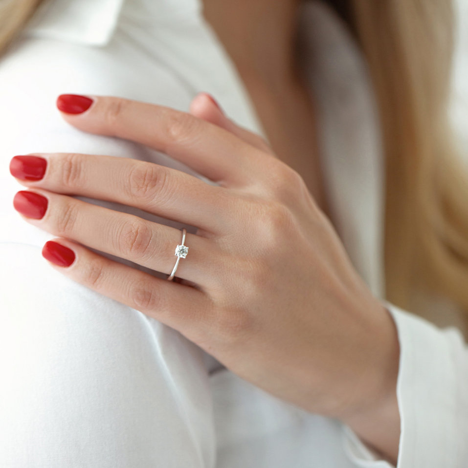 Prsten s diamantem Guardian Kiss