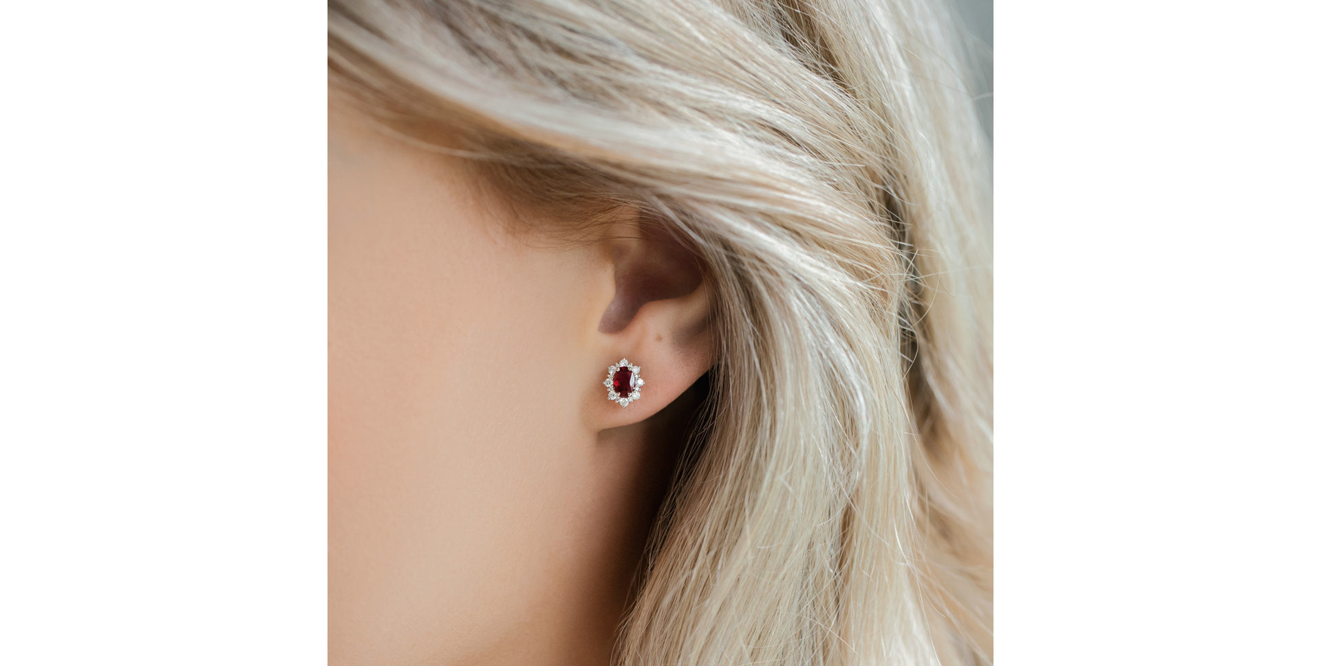 Náušnice s safírem a diamanty Mary Magdalene