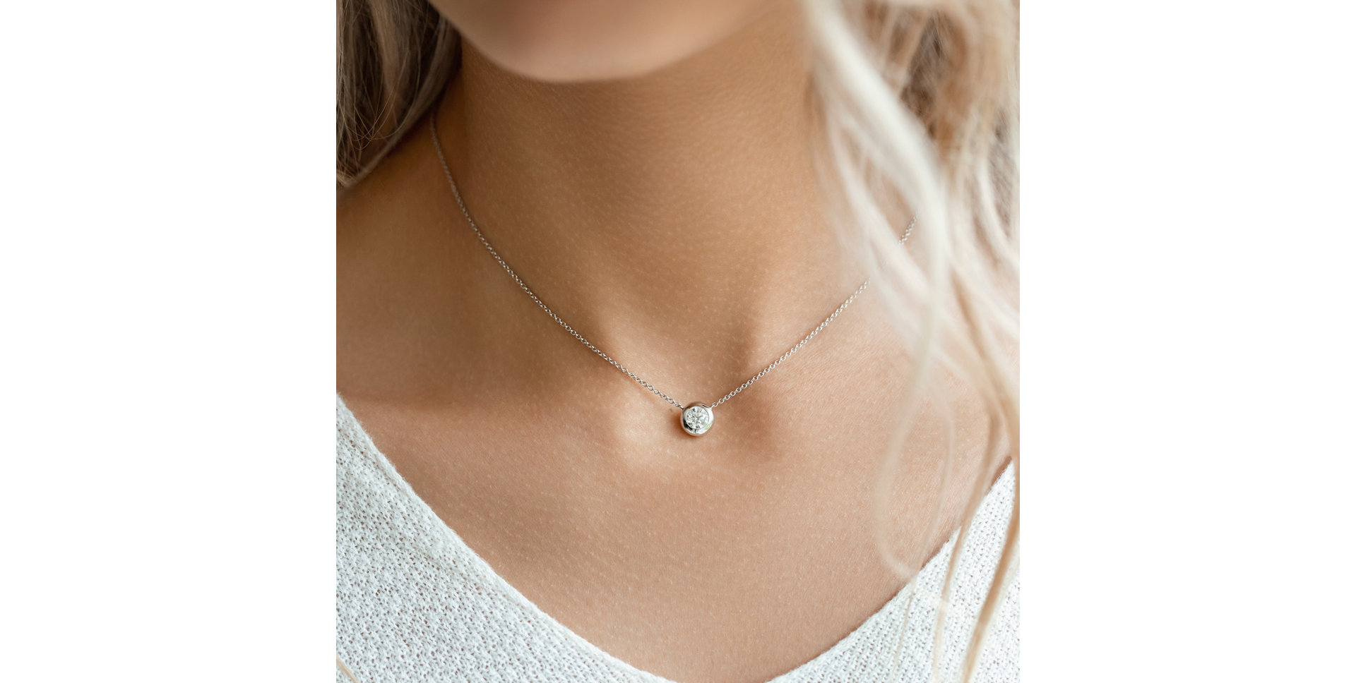 Náhrdelník s diamantem Sparkling Drop