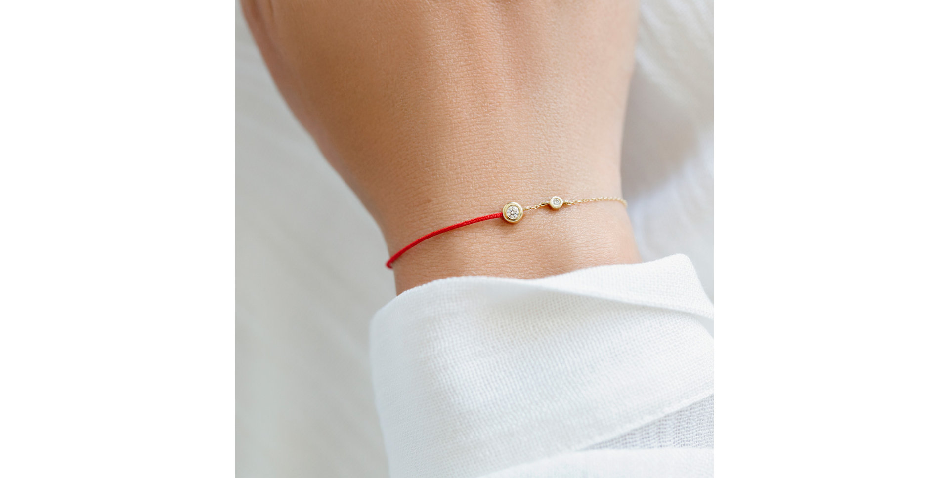 Diamantový náramek se šňůrkou Effect Dots