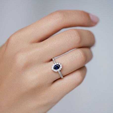 Prsten s safírem a diamanty Princess Glamour