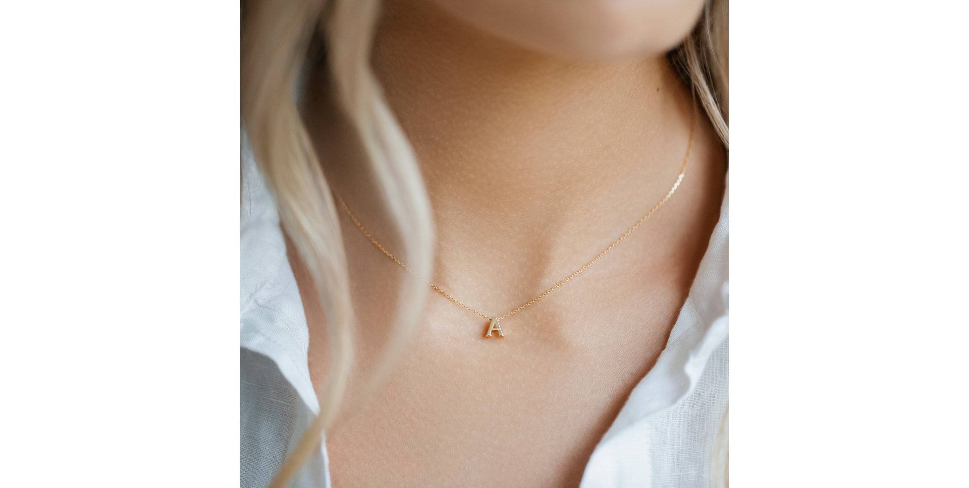 Náhrdelník s diamantem Flat Line C