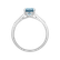 Prsten s diamanty a topazem sky Bonbon4