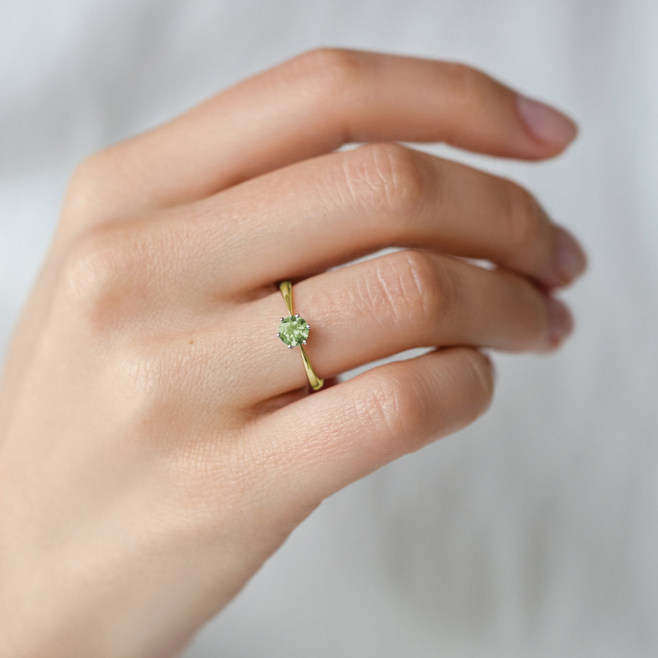 Prsten s peridotem Bonbon