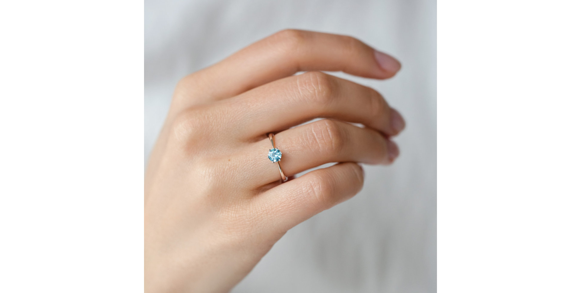 Prsten s topazem swiss Bonbon