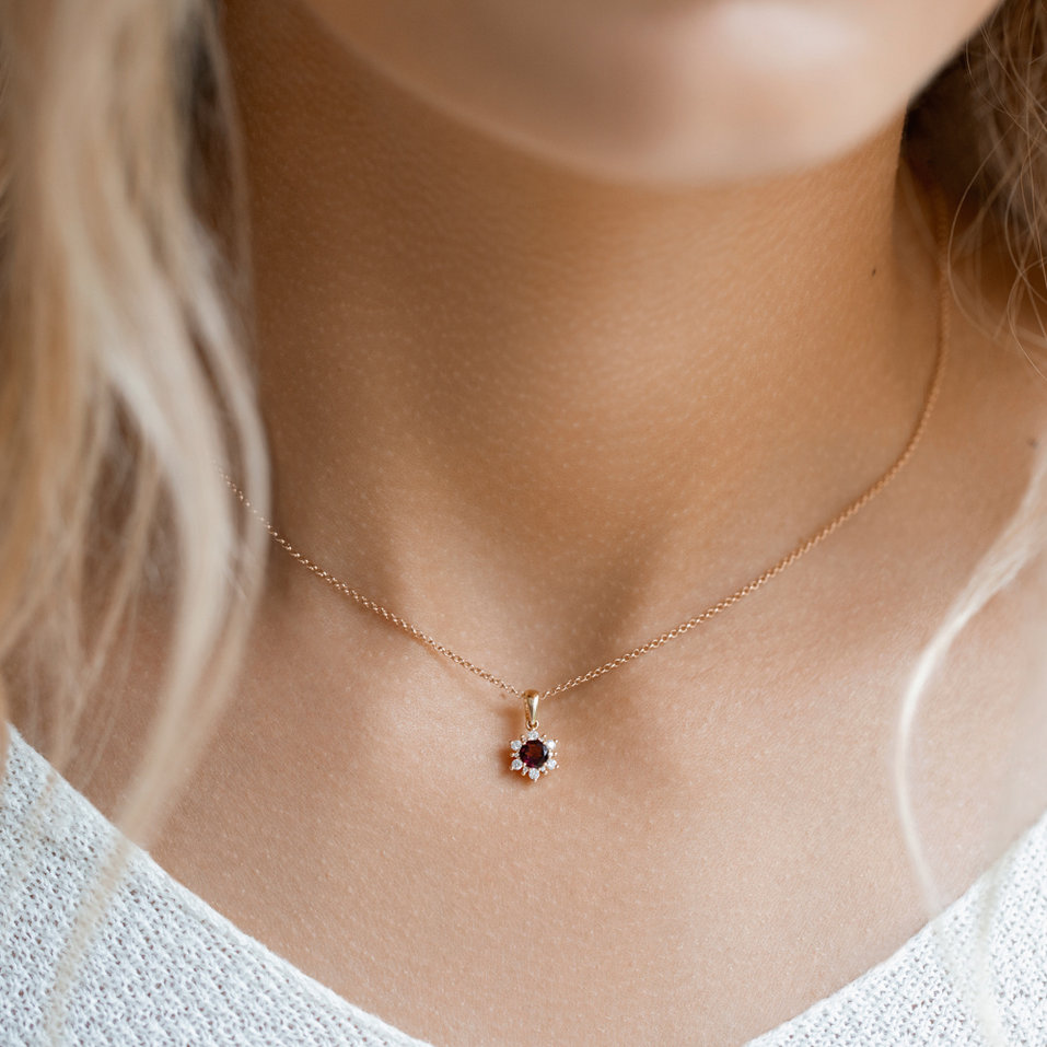 Přívěsek s diamanty a turmalínem purple Winter Fairytale