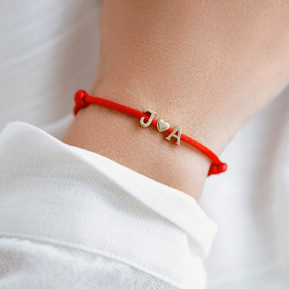 Diamantový náramek se šňůrkou Together