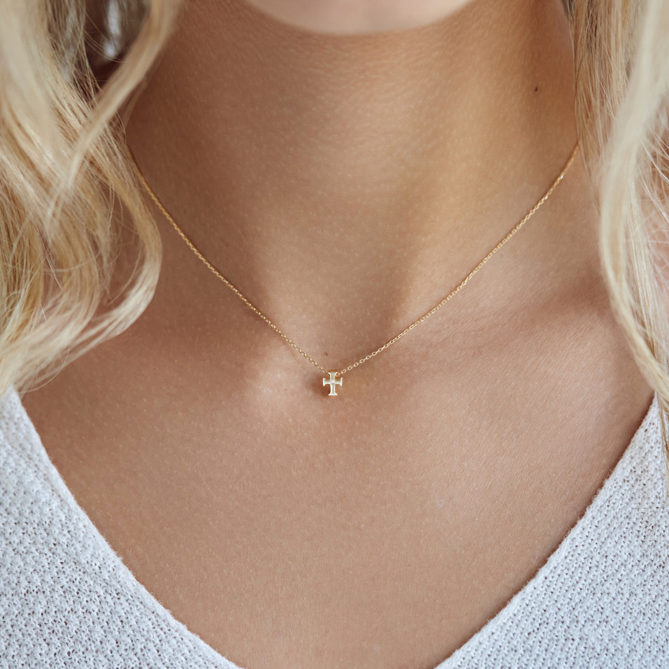 Náhrdelník s diamantem Small Cross