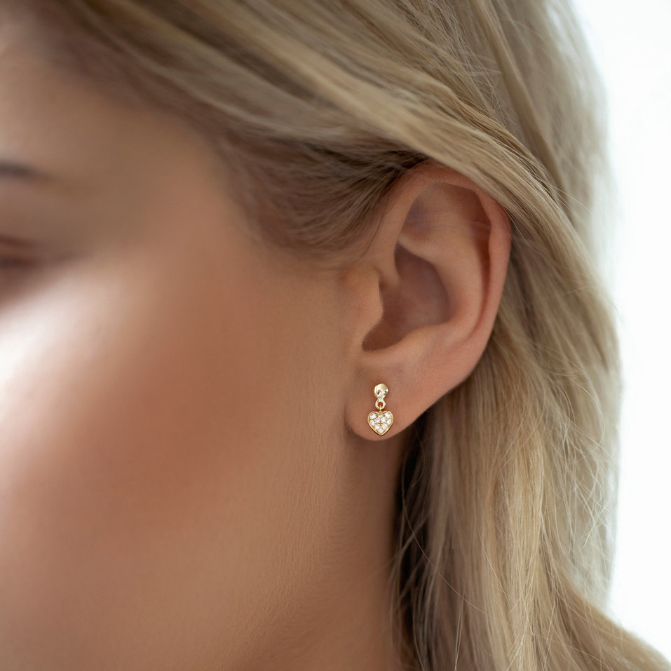 Náušnice s diamanty Amazing Heart