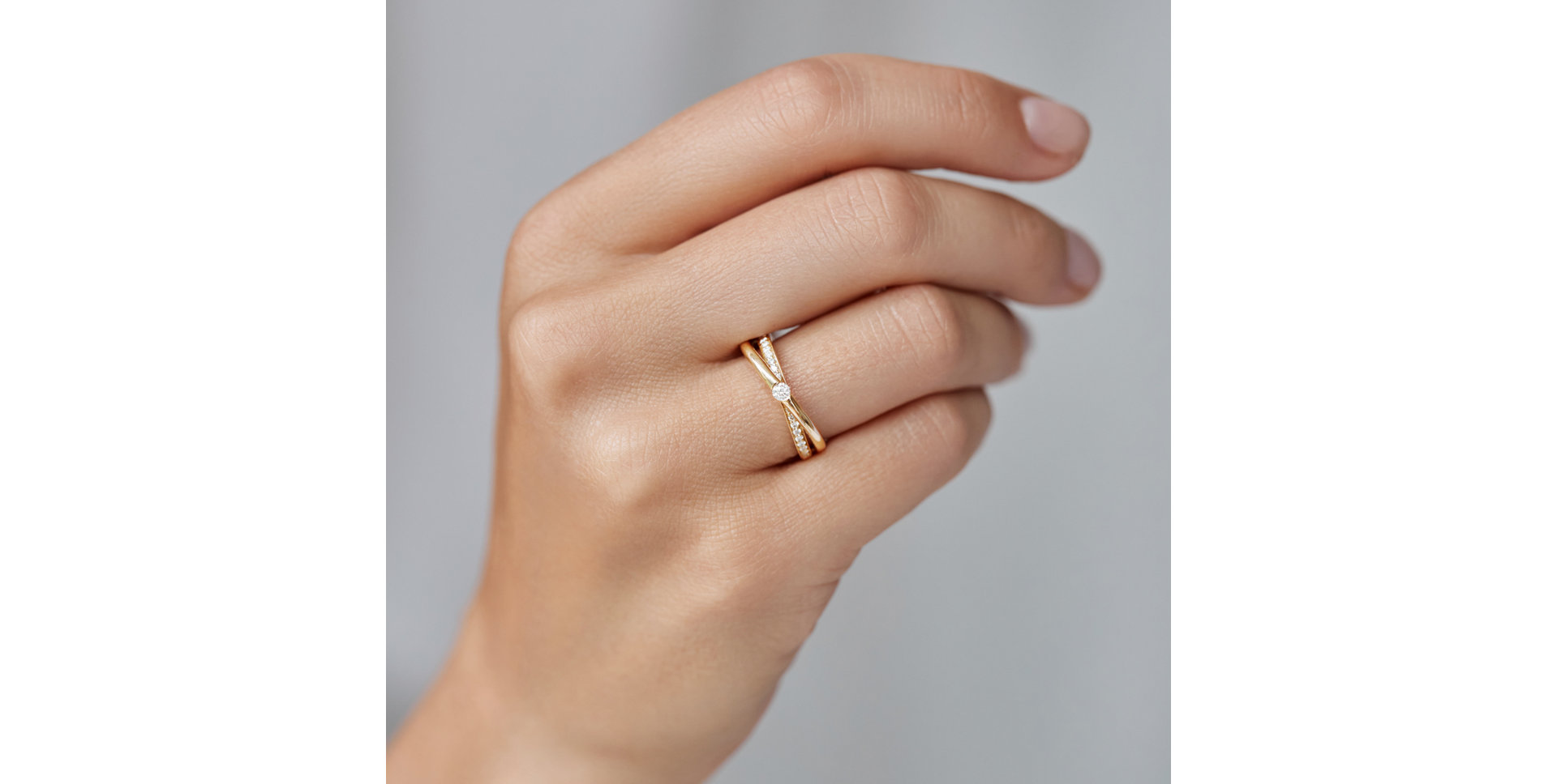 Prsten s diamanty Tender Twist