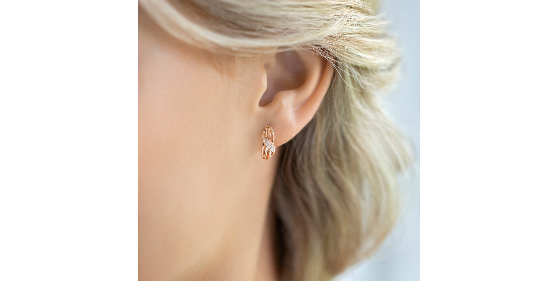 Náušnice s diamanty Essential Wave