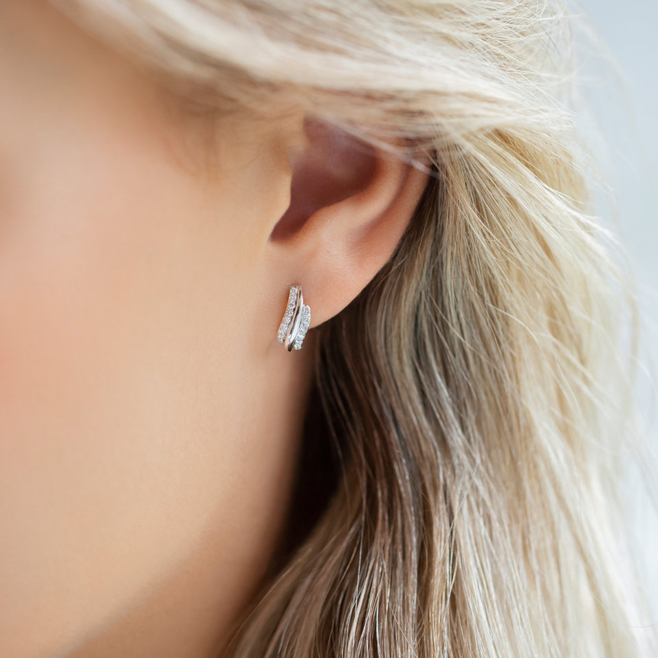 Náušnice s diamanty Sparkling Sea