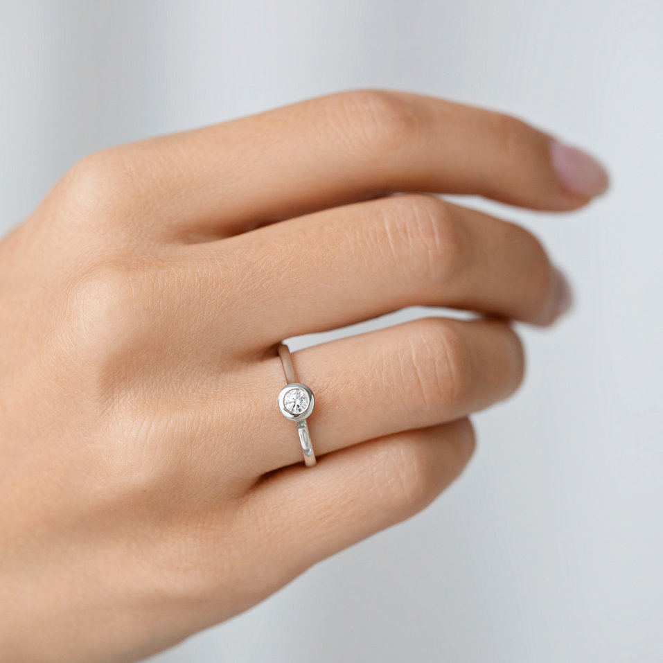 Prsten s diamantem Classy Dot