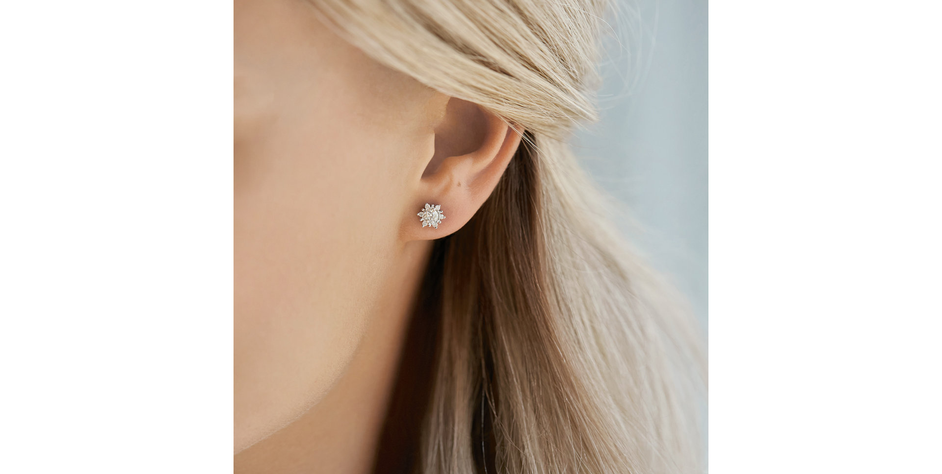 Náušnice s diamanty Snow Star