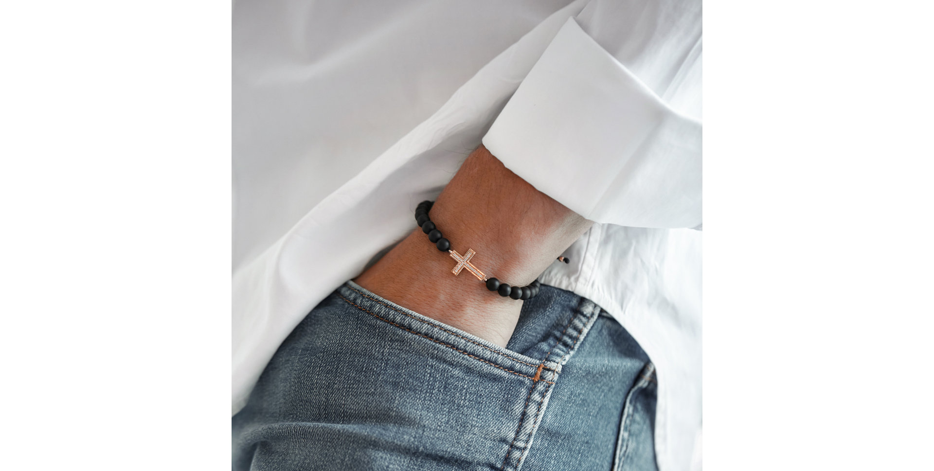 Náramek s diamanty a acháty Protective Talisman