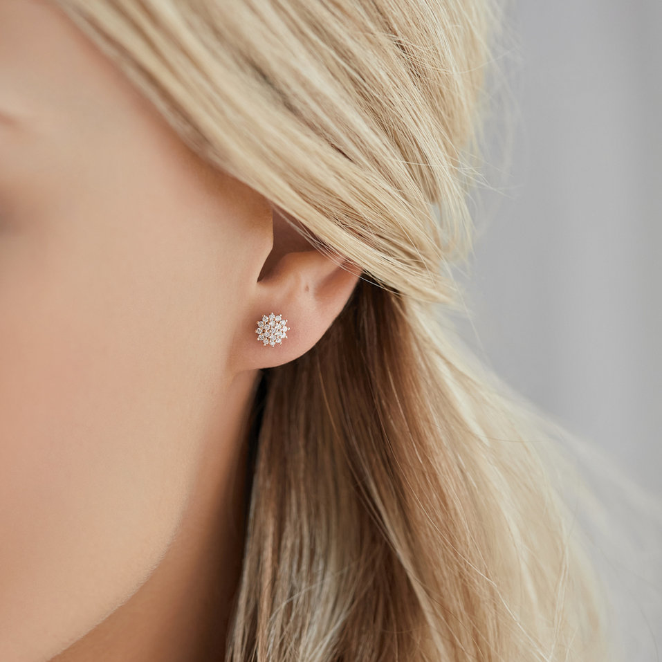 Náušnice s diamanty Midnight Sun